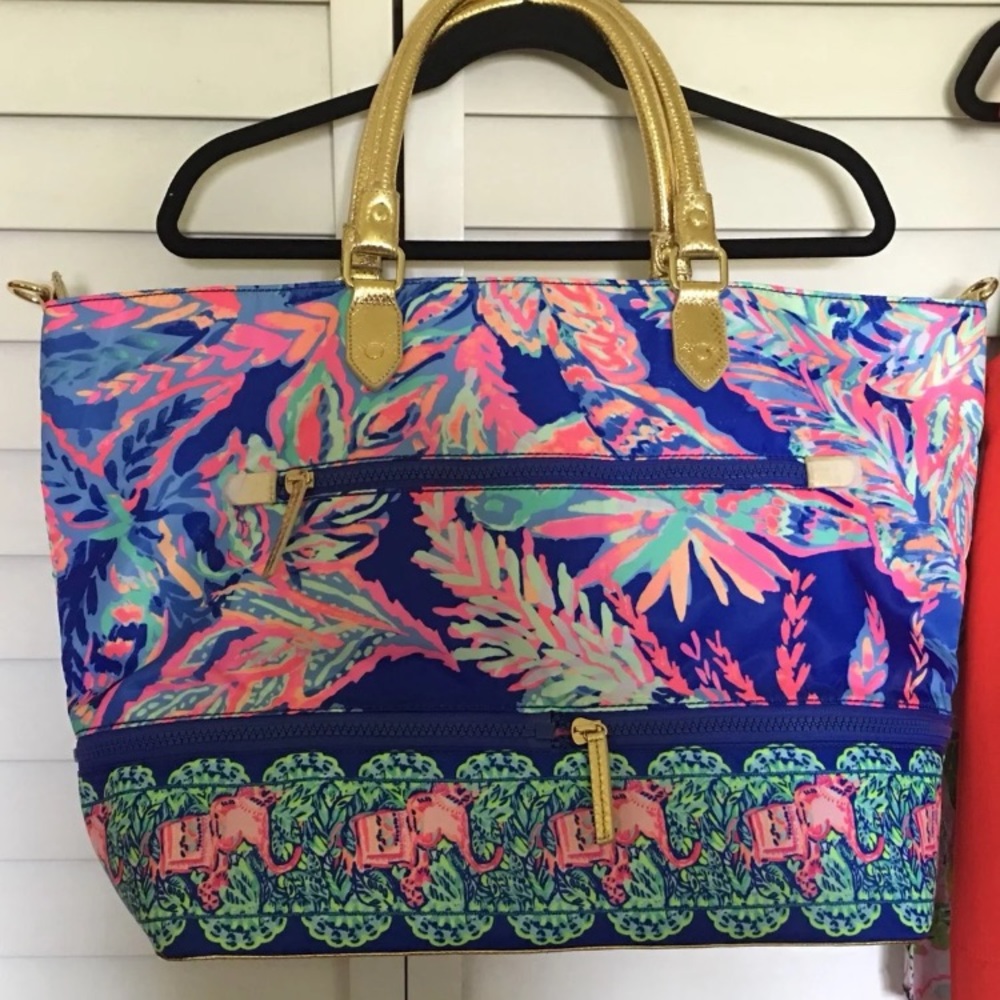 Lilly Pulitzer Expandable Tote Or Beach Bag